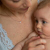 Moedermelk - 'Cushion cut' edelsteen - Ketting