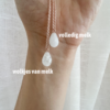 Moedermelk - Mini druppel edelsteen - Ketting - 14 karaat goud - Afbeelding 4