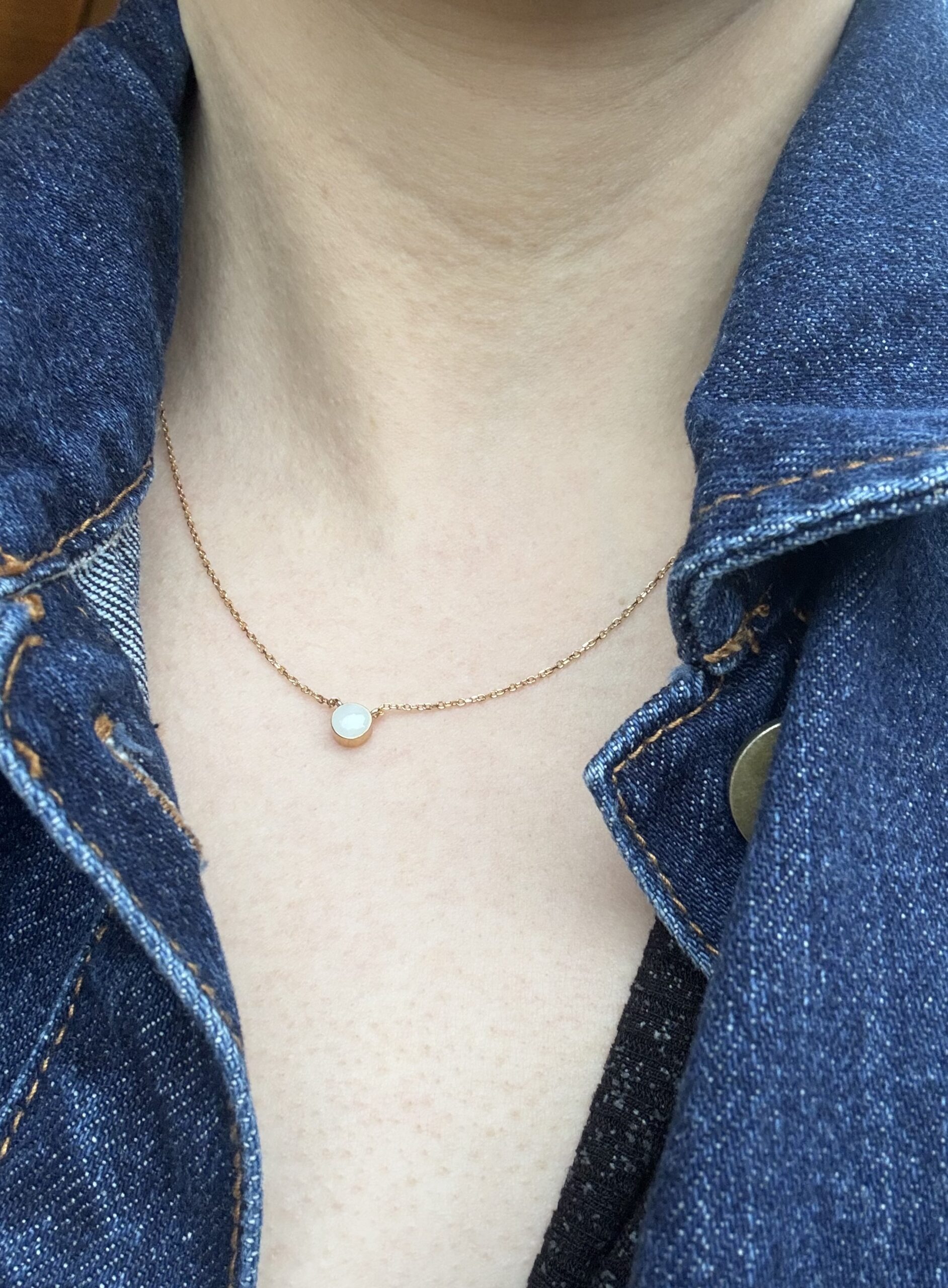 Moedermelk - Ketting - open steen - 14kt